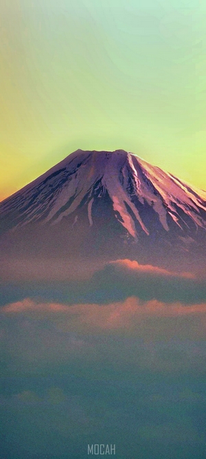 Mount Fuji Stratovolcano Above Clouds