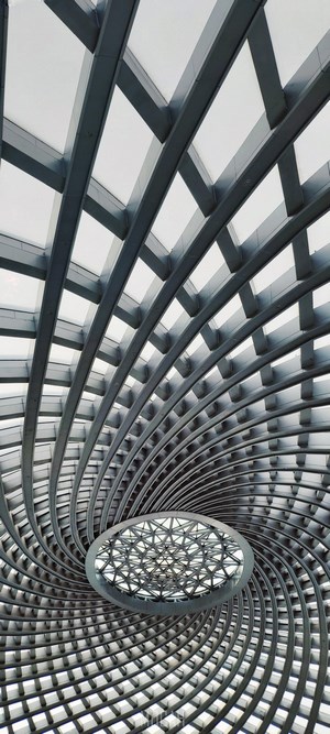 Modern Architecture Ceiling Design with Geometric Patterns