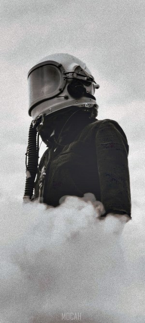 Astronaut in clouds
