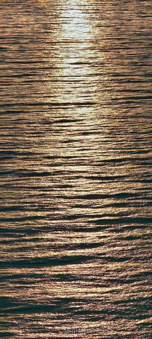 Sunset reflection on rippling water