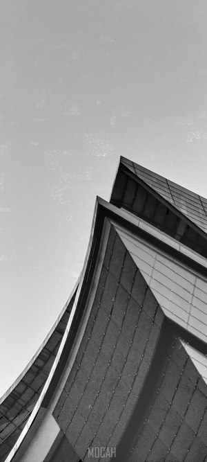 Modern building architecture corner and roof