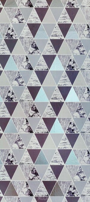 Geometric Triangle Pattern with Marble and Wood Textures