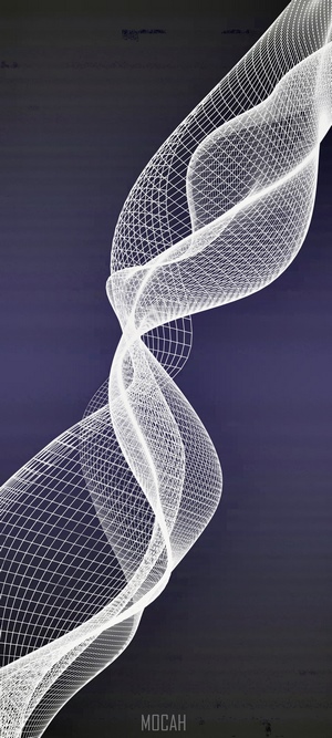 Abstract white mesh wave on dark background