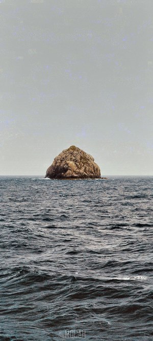 Rock island in the ocean