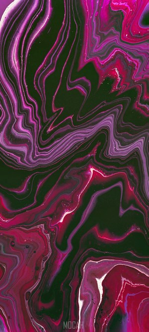 Abstract fluid art with pink and dark purple swirls