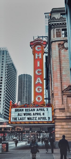 Chicago Theater Marquee with Events