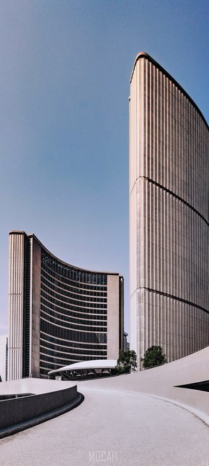 Two curved towers of Toronto City Hall