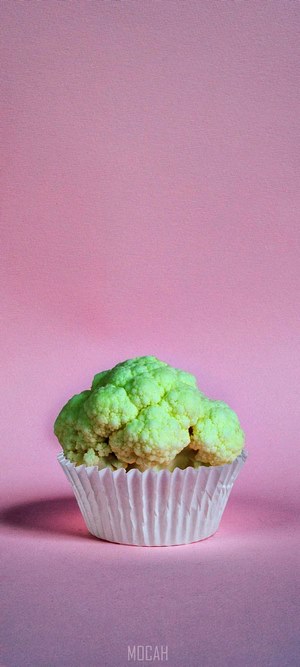 Cauliflower in a cupcake liner