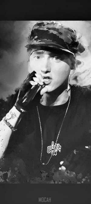 Eminem performing on stage