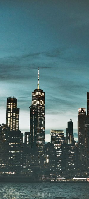 One World Trade Center at dusk