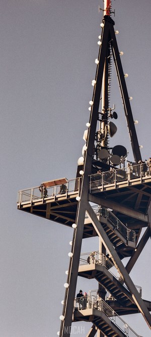Observation deck on a radio tower