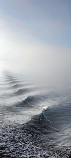 Ocean waves in fog