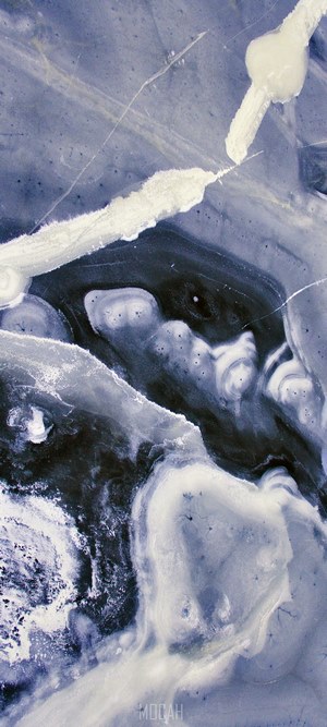 Abstract ice patterns with blue and white tones