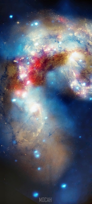 Hubble Space Telescope image of a galaxy and nebula