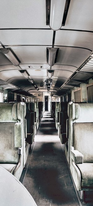 Interior of an old train carriage