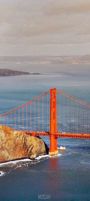 Golden Gate Bridge over the ocean