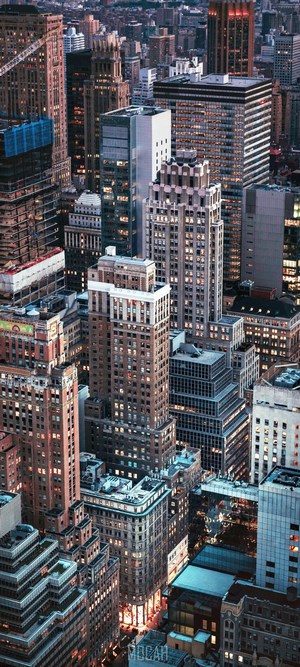 New York City Urban Skyline at Dusk