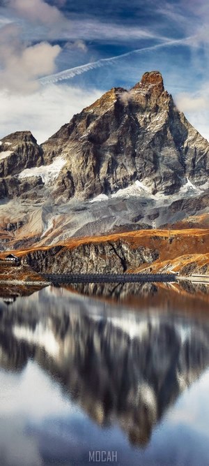 Matterhorn mountain reflected in a lake