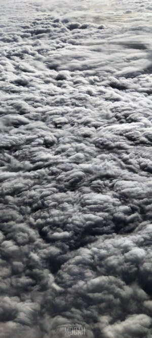 Aerial view of dense clouds