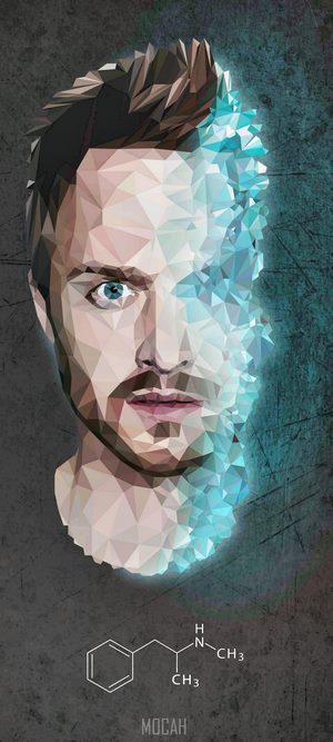 Jesse Pinkman from Breaking Bad low poly illustration
