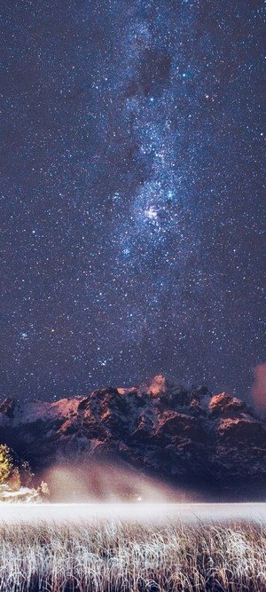 Milky Way over Patagonian mountains and lake