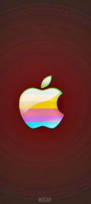 Apple Logo with Rainbow Stripes