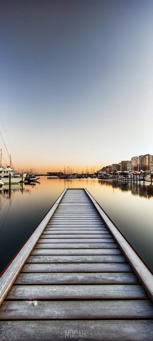 Calm Winter Morning at a Marina Dock