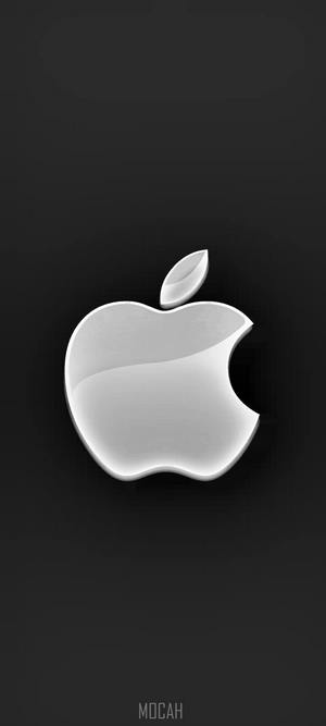 Apple Logo on Black Background