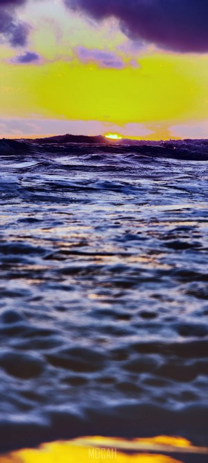 Sunset over ocean waves at Venus Bay, Samsung Galaxy A Quantum