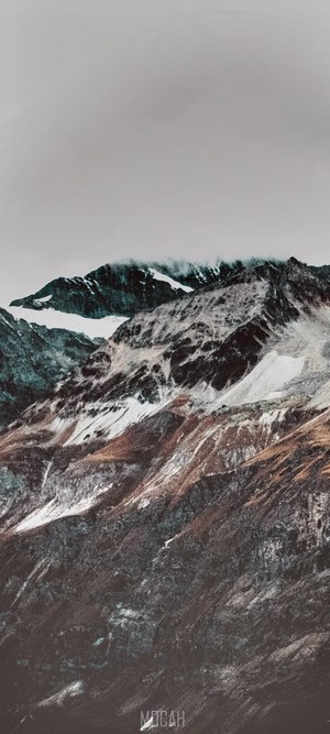 Mountain rock snow and cliff
