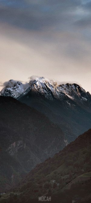 Snow-capped mountains in Switzerland