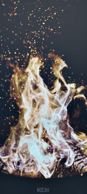 Fire and sparks with MO CAH logo