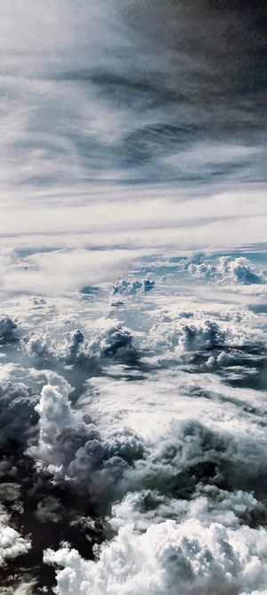 Clouds from an airplane window