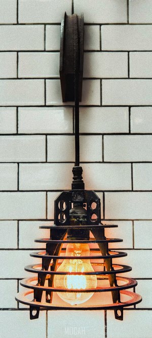 Industrial Pendant Light with Edison Bulb