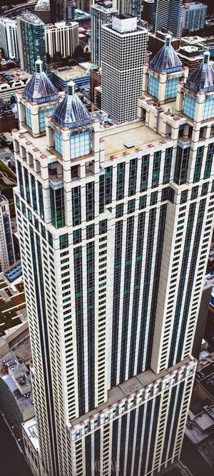 Skyscraper architecture in a cityscape