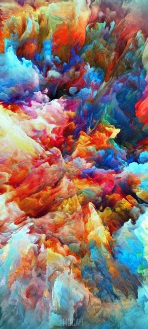 Abstract colorful paint swirls