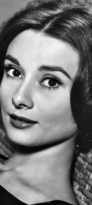 Audrey Hepburn close-up portrait