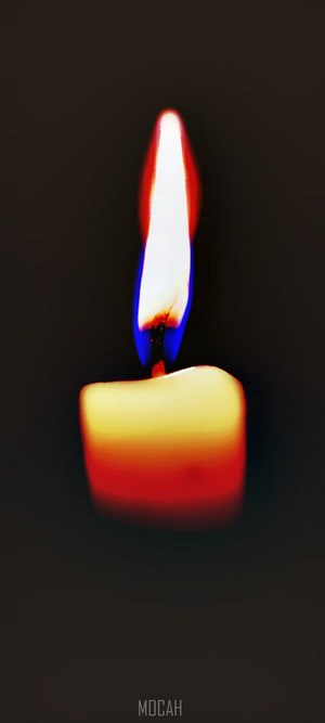 Close-up of a lit candle flame