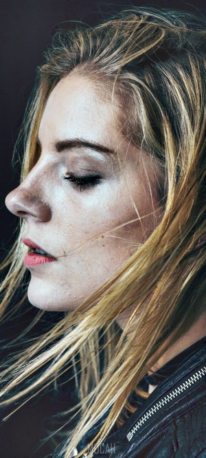 Lauren profile with eyes closed