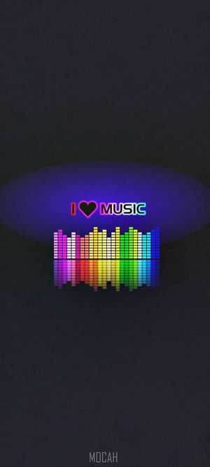 I Love Music Neon Sign with Equalizer