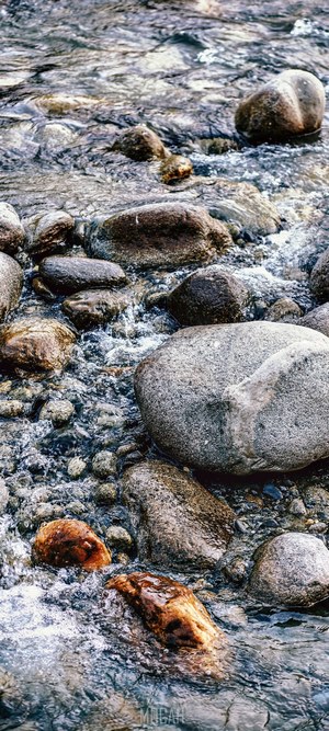 River flow over rocks