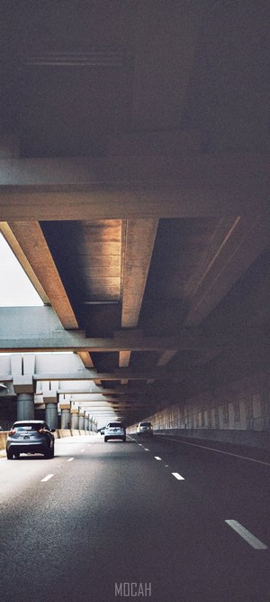 Cars on a highway underpass in Dallas