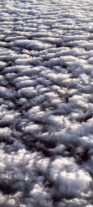 Aerial view of clouds from an airplane