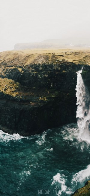 faroe islands waterfall, Motorola One Zoom, 1080x2340 HD Phone ...