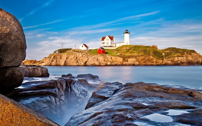 Nubble Lighthouse on Cape Neddick, Maine