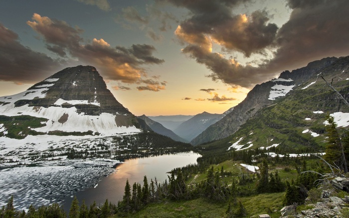 Lake McDonald at sunset, Glacier National Park