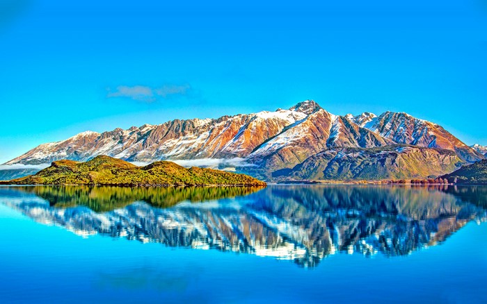 Lake and Snow-Capped Mountains Reflection