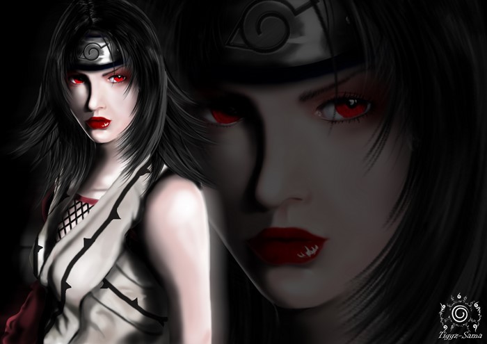 Kurenai Yūhi from Naruto with Red Eyes