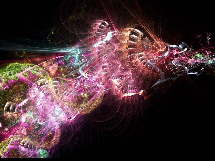 Abstract colorful digital art with fractal patterns