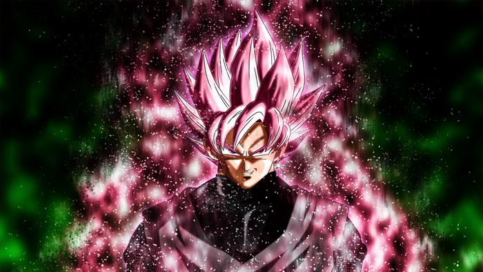 Dragon Ball Super Black Goku with Pink Aura